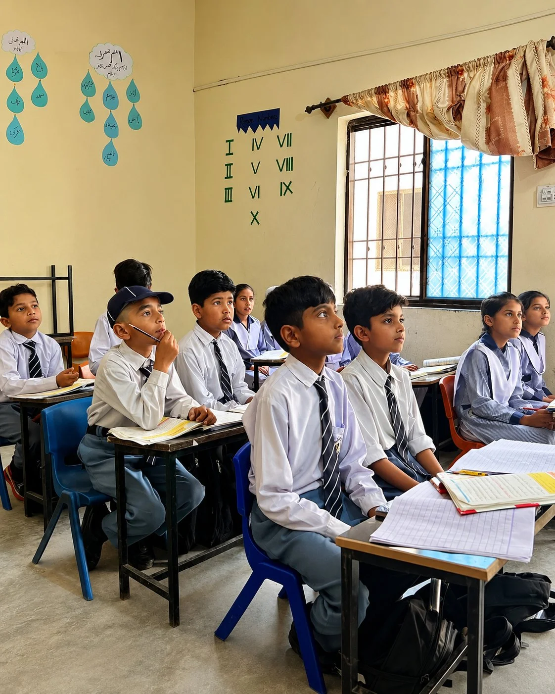 Students learning in a Jassar Foundation classroom